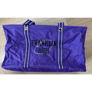 Thirty-One Large Utility Tote - purple w/Franklin HS Football